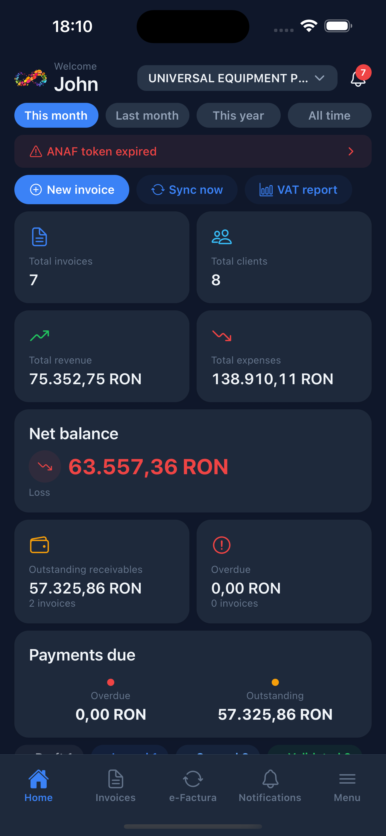 Storno.ro mobile app