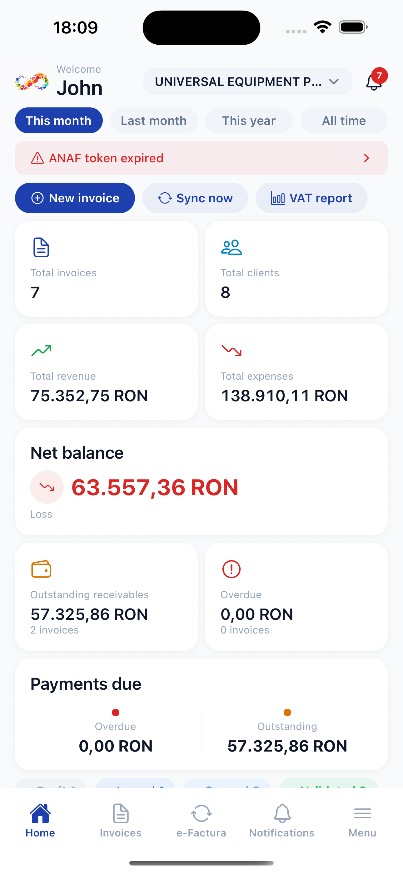 Storno.ro mobile app